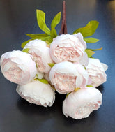 Buchet cu Bujori Roz Pal – Flori Artificiale din Material Textil